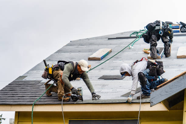 Professional Gutter Installation technician working in Fayette, NY